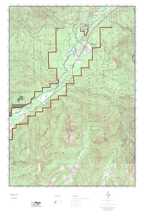MyTopo Packwood, Washington USGS Quad Topo Map