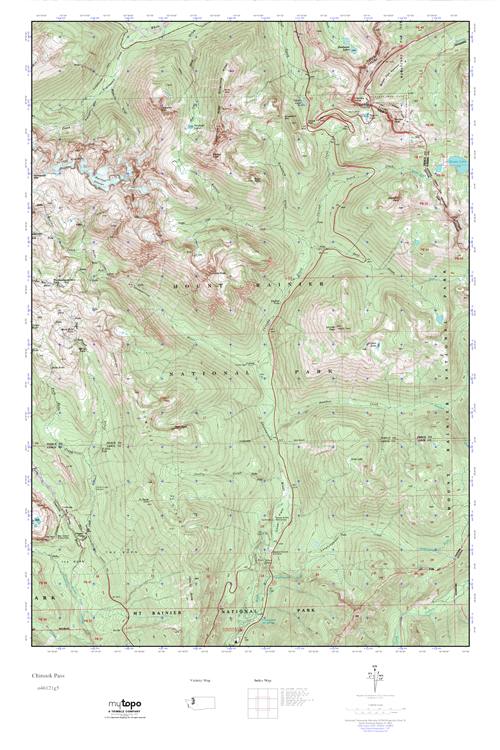 MyTopo Chinook Pass, Washington USGS Quad Topo Map
