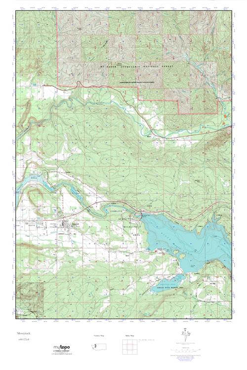 MyTopo Mossyrock, Washington USGS Quad Topo Map