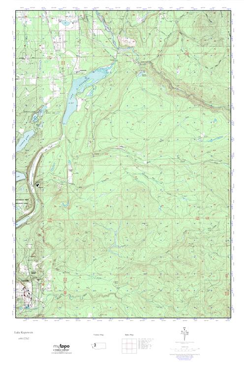 MyTopo Lake Kapowsin, Washington USGS Quad Topo Map