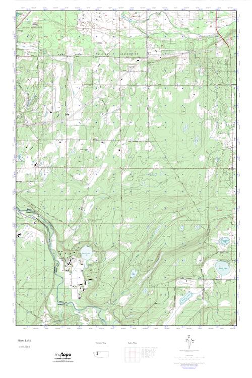 MyTopo Harts Lake, Washington USGS Quad Topo Map