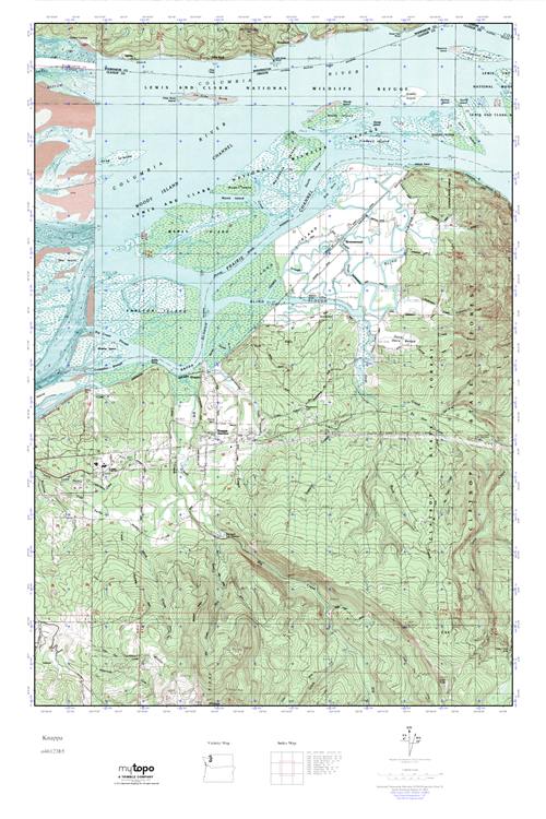 MyTopo Knappa, Oregon USGS Quad Topo Map