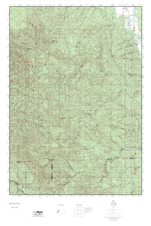 MyTopo Boistfort Peak, Washington USGS Quad Topo Map