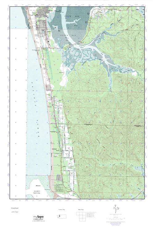 MyTopo Grayland, Washington USGS Quad Topo Map