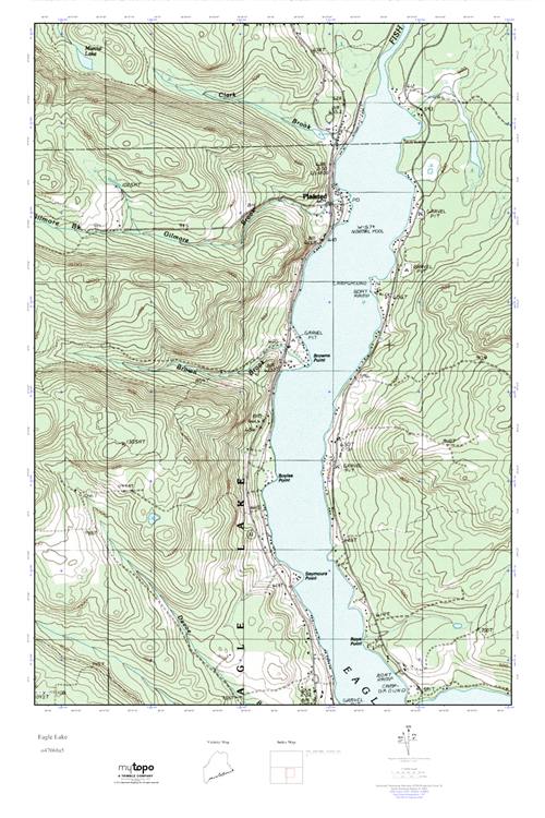 MyTopo Eagle Lake, Maine USGS Quad Topo Map