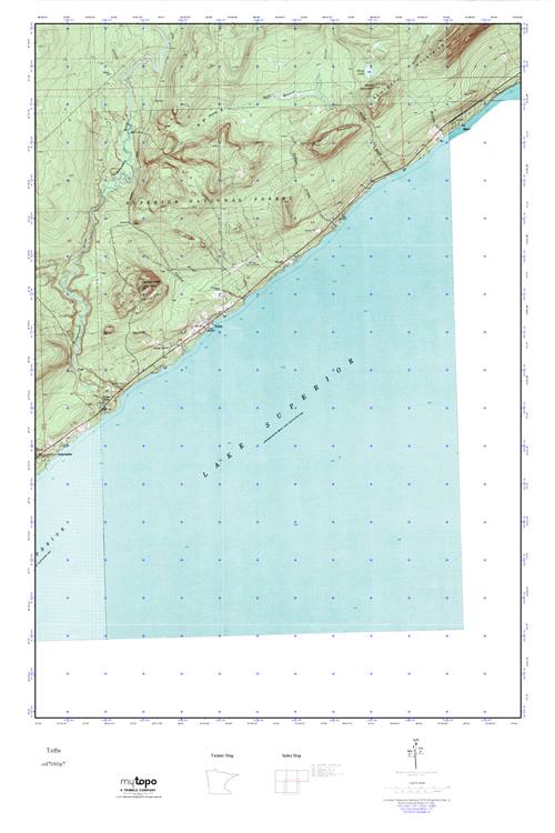 MyTopo Tofte, Minnesota USGS Quad Topo Map