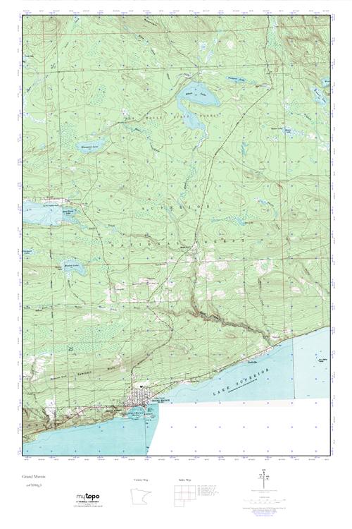 MyTopo Grand Marais, Minnesota USGS Quad Topo Map