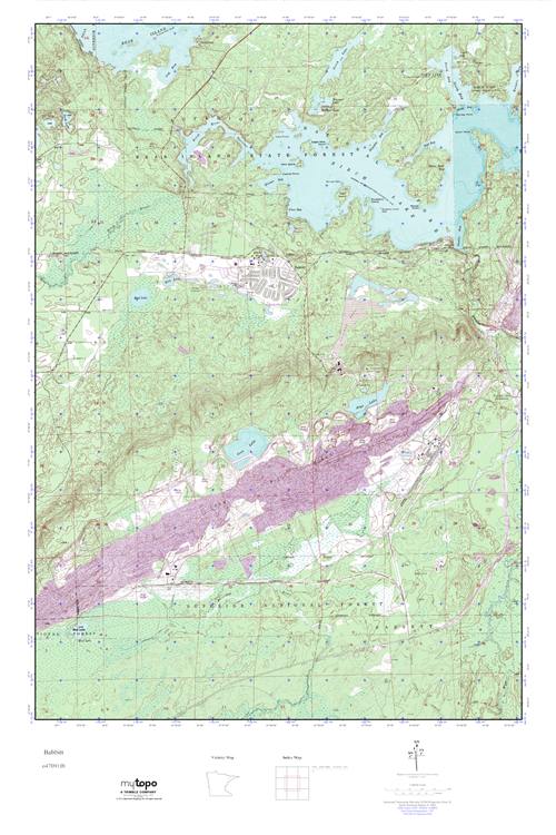 MyTopo Babbitt, Minnesota USGS Quad Topo Map