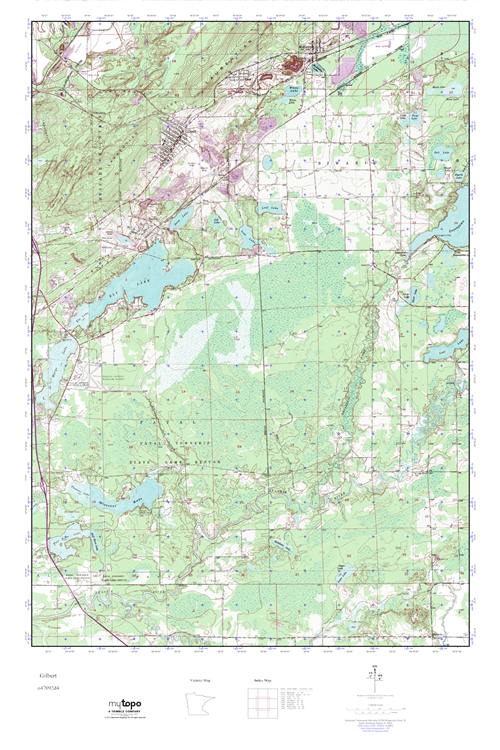 MyTopo Gilbert, Minnesota USGS Quad Topo Map