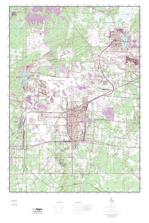 MyTopo Hibbing, Minnesota USGS Quad Topo Map