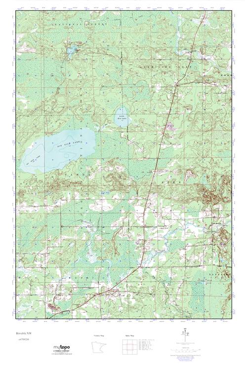 MyTopo Biwabik NW, Minnesota USGS Quad Topo Map