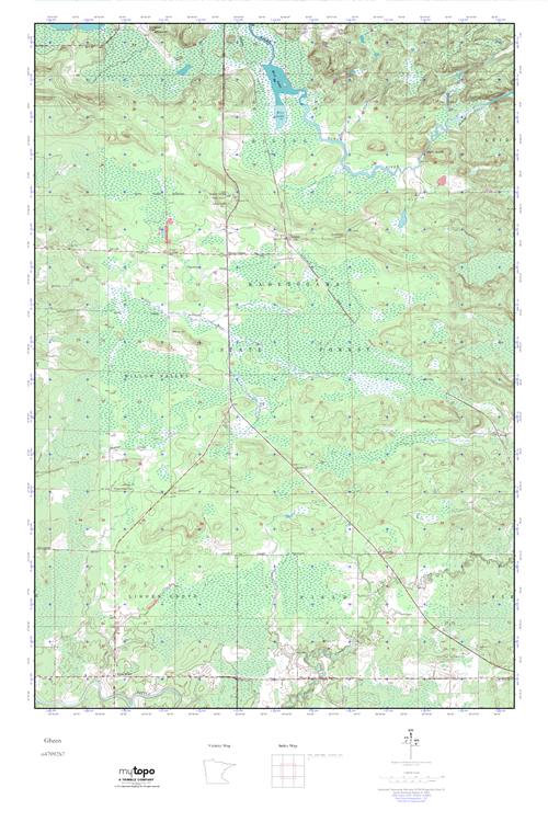 MyTopo Gheen, Minnesota USGS Quad Topo Map