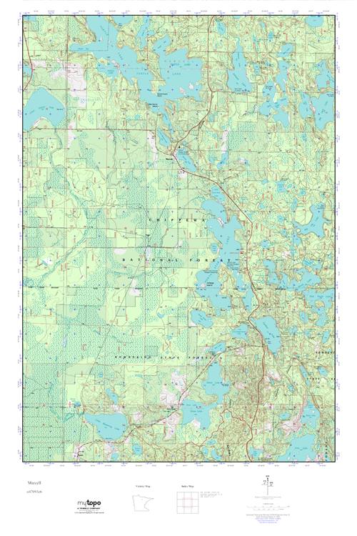 MyTopo Marcell, Minnesota USGS Quad Topo Map