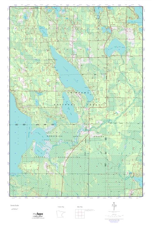 MyTopo Jessie Lake, Minnesota USGS Quad Topo Map