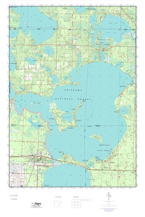 MyTopo Cass Lake, Minnesota USGS Quad Topo Map