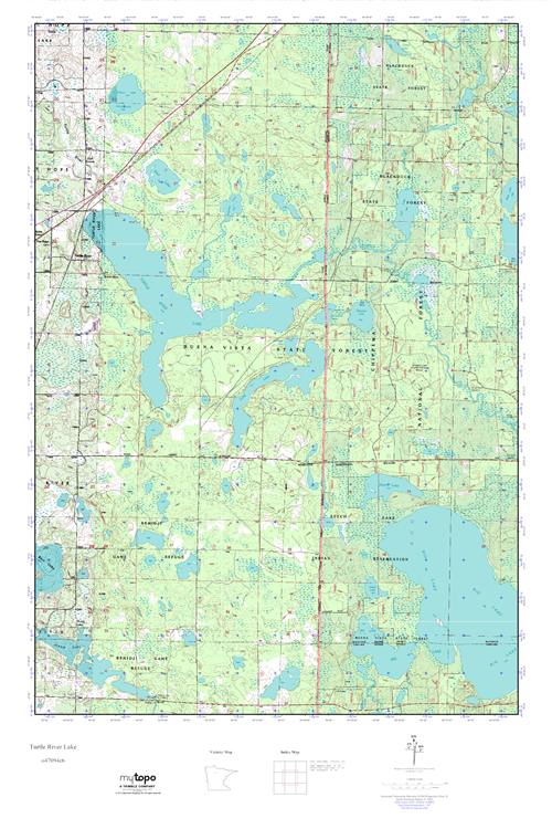 MyTopo Turtle River Lake, Minnesota USGS Quad Topo Map