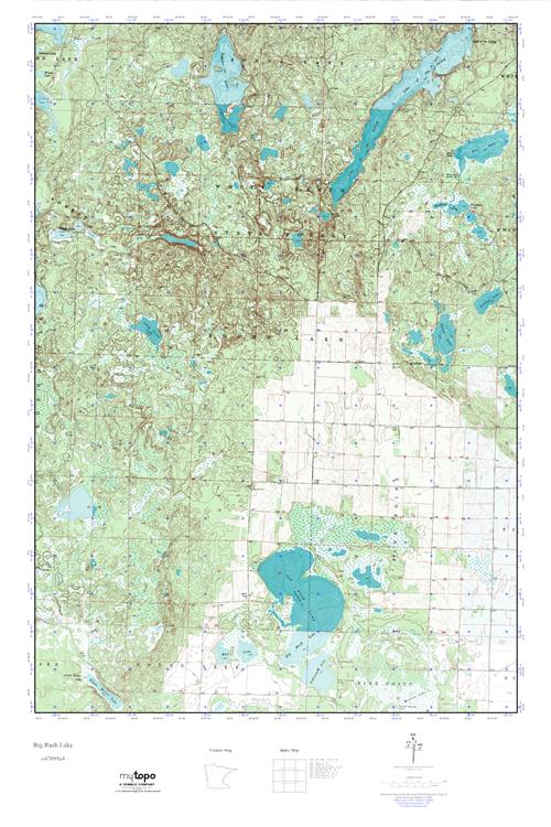 MyTopo Big Rush Lake, Minnesota USGS Quad Topo Map