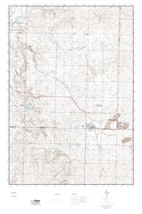 MyTopo Wilton, North Dakota USGS Quad Topo Map