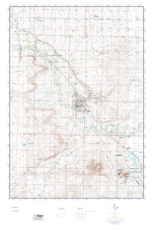MyTopo Choteau, Montana USGS Quad Topo Map