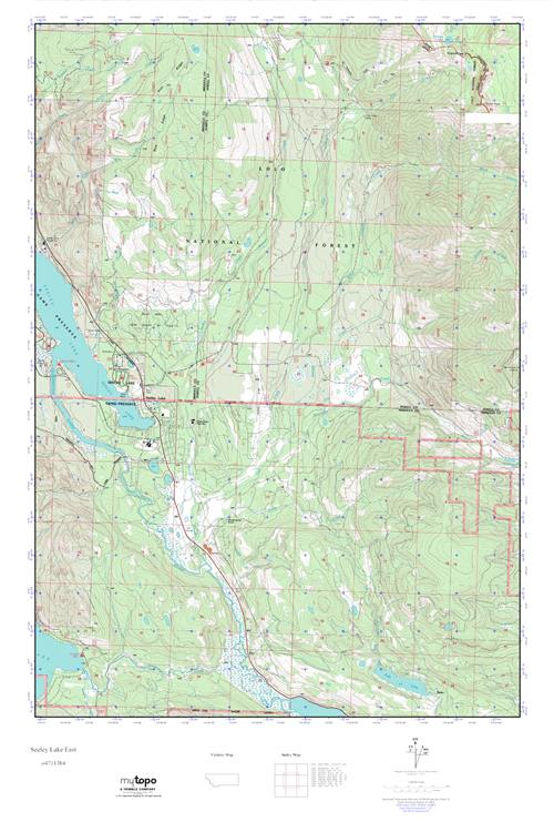 MyTopo Seeley Lake East, Montana USGS Quad Topo Map