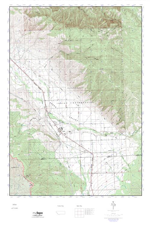 MyTopo Arlee, Montana USGS Quad Topo Map