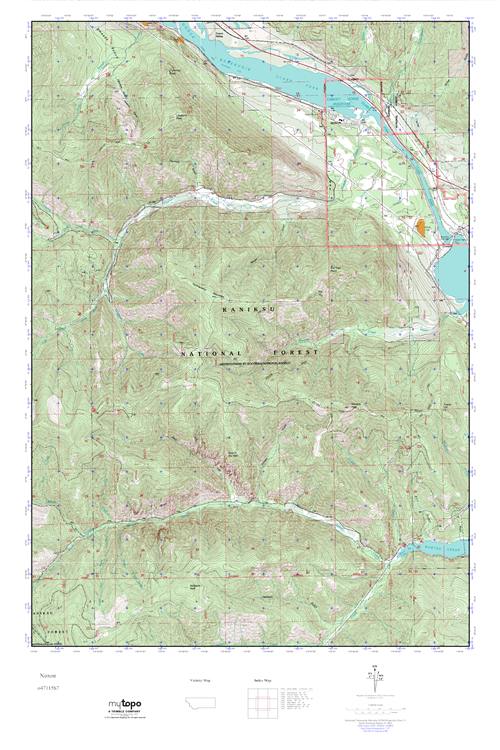 MyTopo Noxon, Montana USGS Quad Topo Map