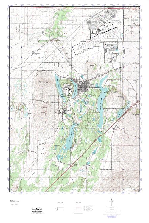 MyTopo Medical Lake, Washington USGS Quad Topo Map