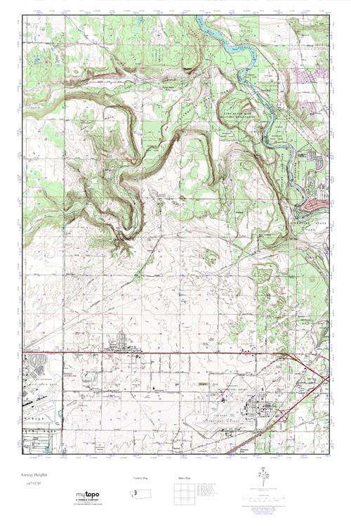 MyTopo Airway Heights, Washington USGS Quad Topo Map