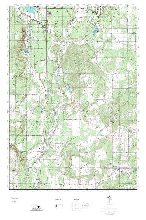 MyTopo Chattaroy, Washington USGS Quad Topo Map