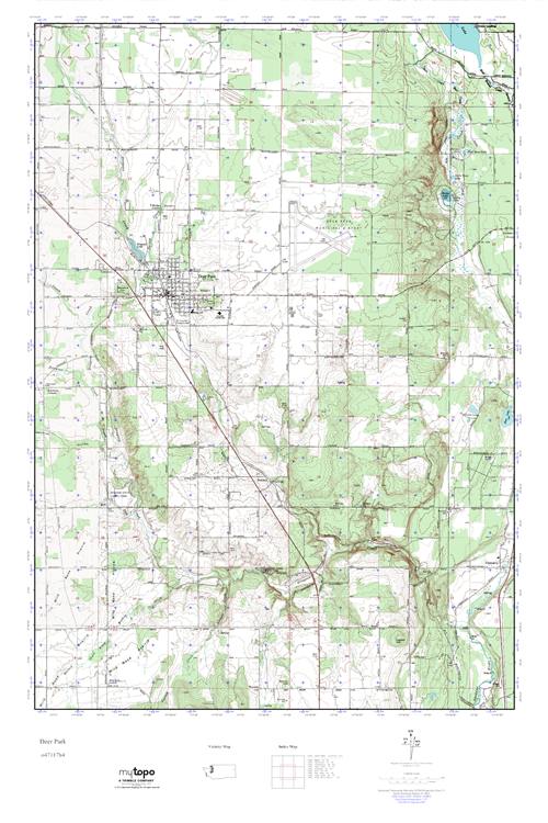 MyTopo Deer Park, Washington USGS Quad Topo Map