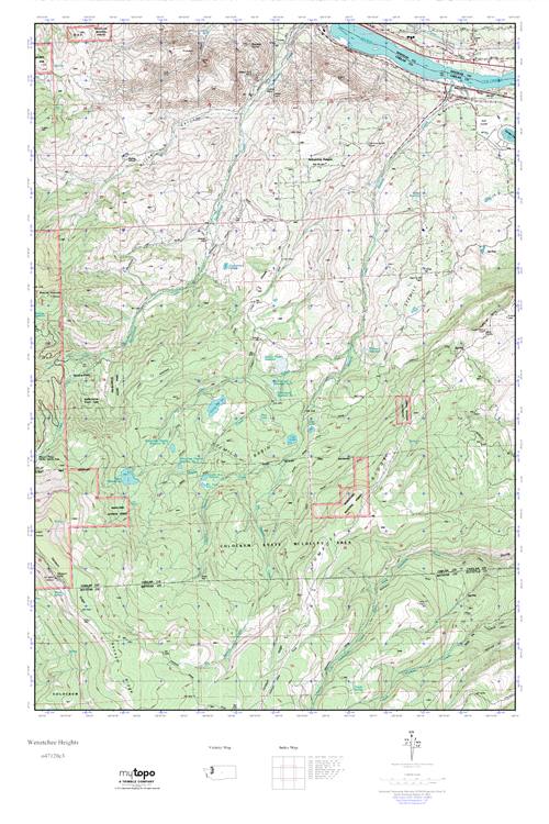 MyTopo Wenatchee Heights, Washington USGS Quad Topo Map