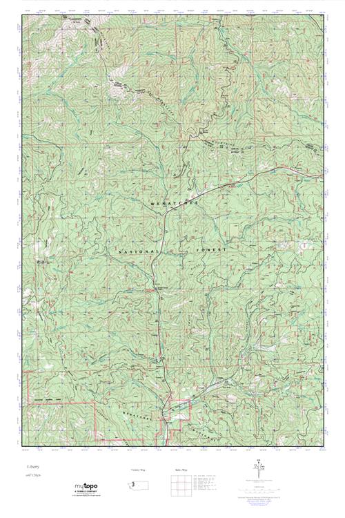 MyTopo Liberty, Washington USGS Quad Topo Map