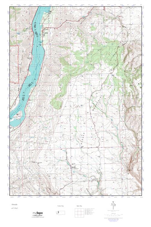 MyTopo Orondo, Washington USGS Quad Topo Map