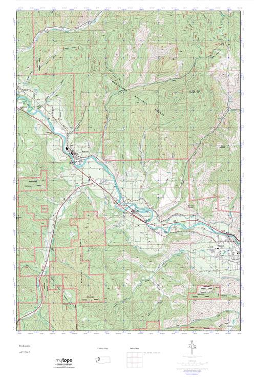 MyTopo Peshastin, Washington USGS Quad Topo Map