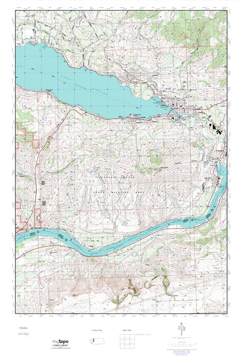 MyTopo Chelan, Washington USGS Quad Topo Map
