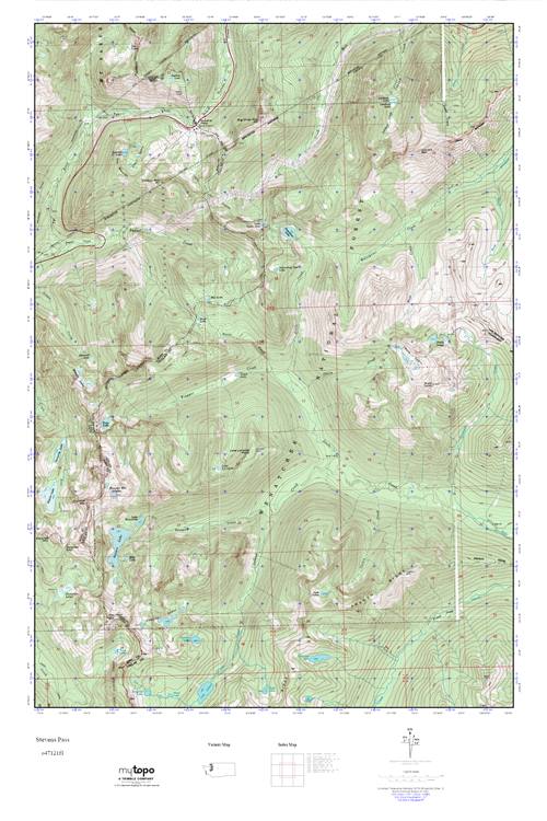 MyTopo Stevens Pass, Washington USGS Quad Topo Map