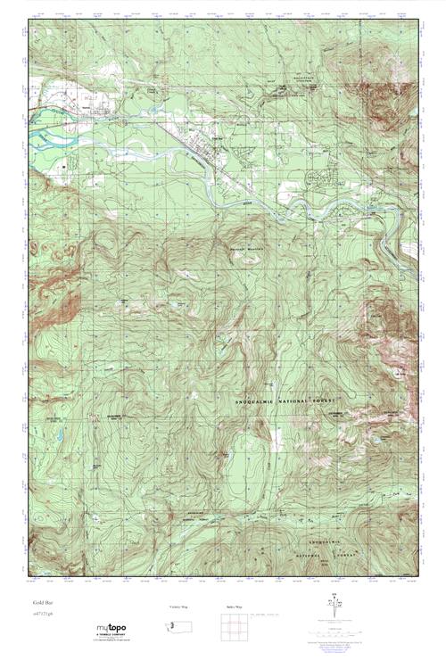 MyTopo Gold Bar, Washington USGS Quad Topo Map