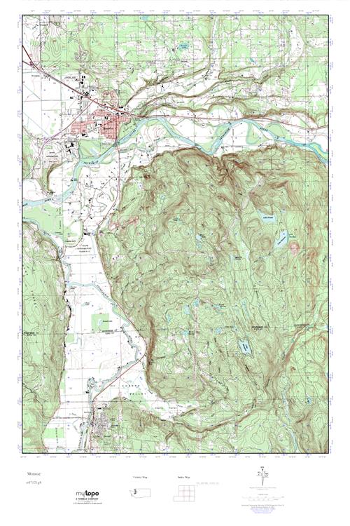 MyTopo Monroe, Washington USGS Quad Topo Map
