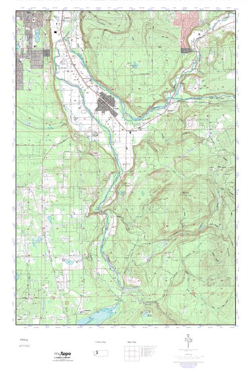 MyTopo Orting, Washington USGS Quad Topo Map