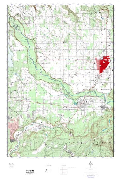 MyTopo Buckley, Washington USGS Quad Topo Map