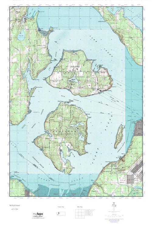 MyTopo McNeil Island, Washington USGS Quad Topo Map