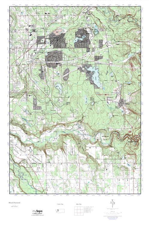 MyTopo Black Diamond, Washington USGS Quad Topo Map