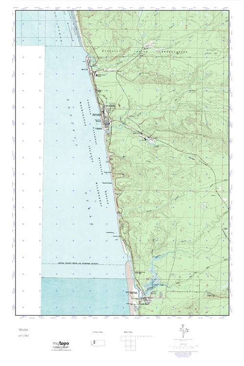 MyTopo Moclips, Washington USGS Quad Topo Map