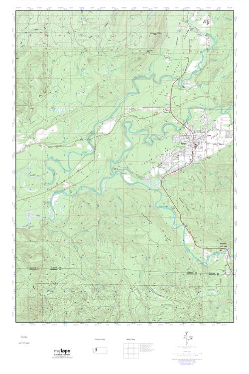MyTopo Forks, Washington USGS Quad Topo Map