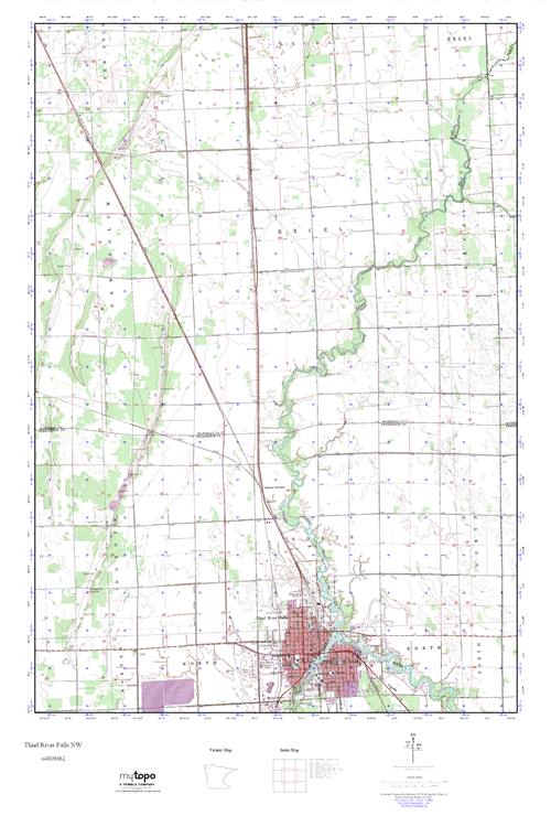 MyTopo Thief River Falls NW, Minnesota USGS Quad Topo Map