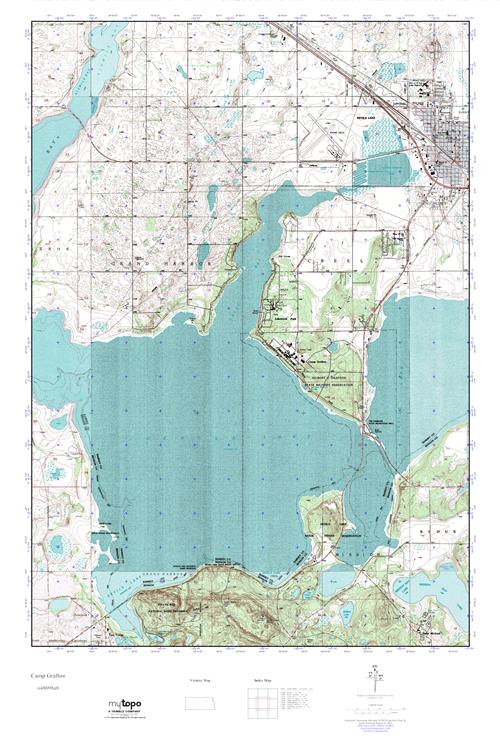 MyTopo Camp Grafton, North Dakota USGS Quad Topo Map