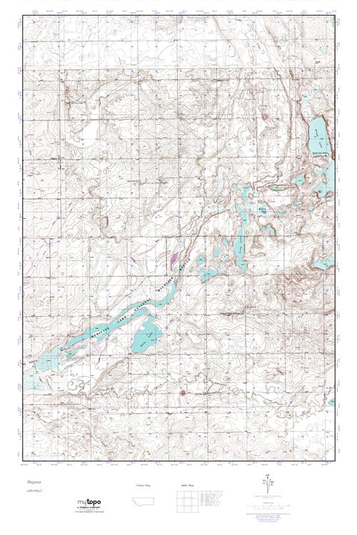 MyTopo Dagmar, Montana USGS Quad Topo Map