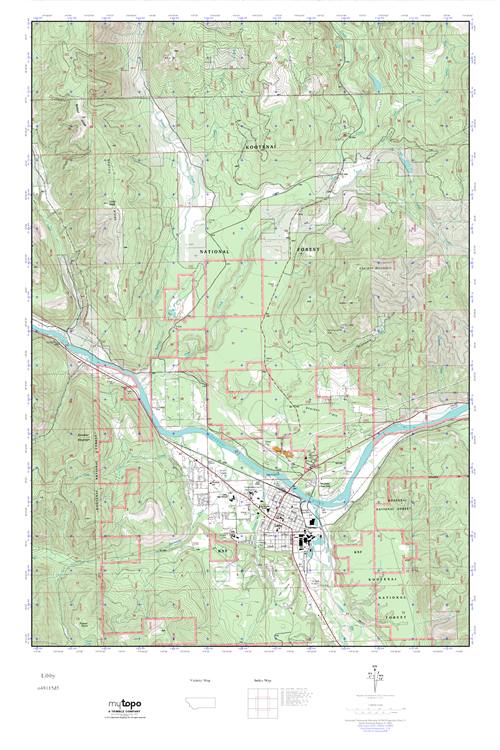 MyTopo Libby, Montana USGS Quad Topo Map