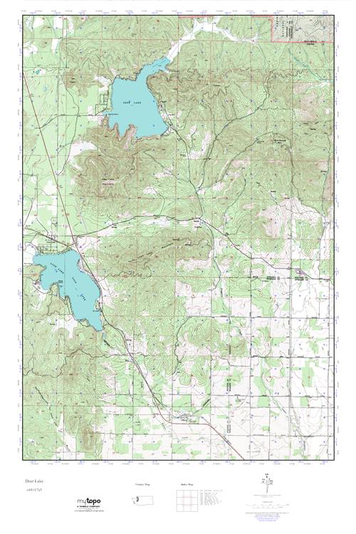 MyTopo Deer Lake, Washington USGS Quad Topo Map