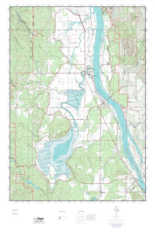 MyTopo Cusick, Washington USGS Quad Topo Map